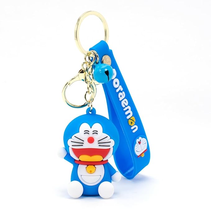 Capture the Charm of Doraemon in Action With Adorable 3D silicon Keychain For Gift, Car, Bike, Bag Charm, key rings, Accessories