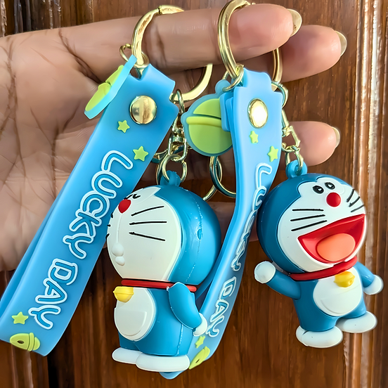 Capture the Charm of Doraemon in Action With Adorable 3D silicon Keychain For Gift, Car, Bike, Bag Charm, key rings, Accessories