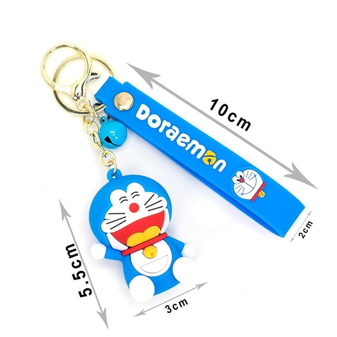 Capture the Charm of Doraemon in Action With Adorable 3D silicon Keychain For Gift, Car, Bike, Bag Charm, key rings, Accessories
