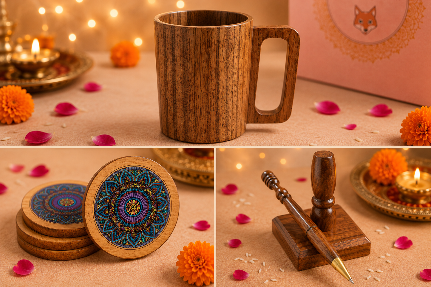 Raksha Bandhan Premium Wooden Gift Combo
