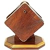 Wooden Tea Coasters Set of 6 with Holder | Brass Inlay Kite Design | Noafox