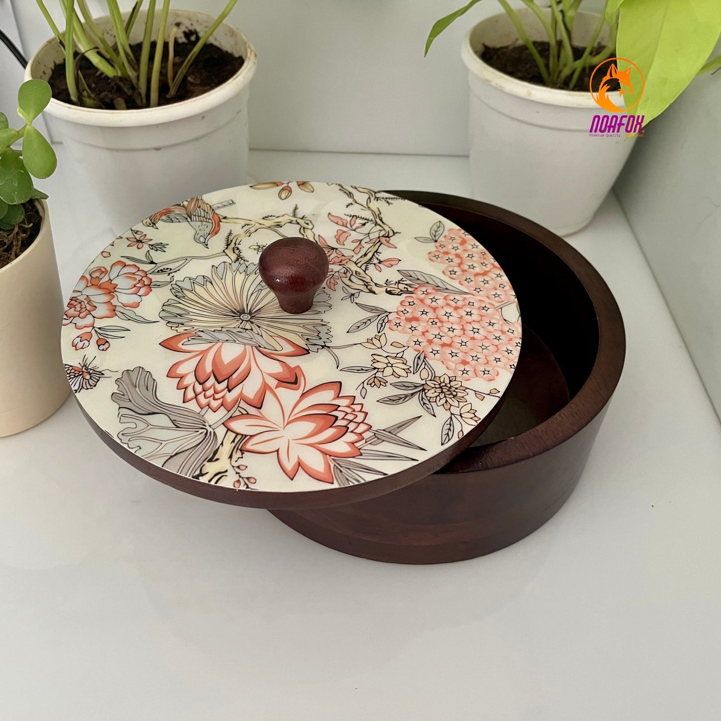 Premium Eco Friendly Wooden Chapati Box | Handcrafted Roti Box with Lid | Bread Storage Container