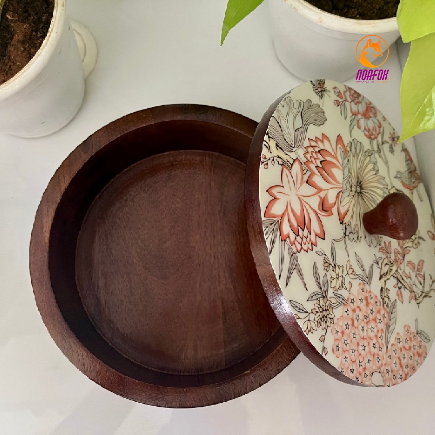 Premium Eco Friendly Wooden Chapati Box | Handcrafted Roti Box with Lid | Bread Storage Container