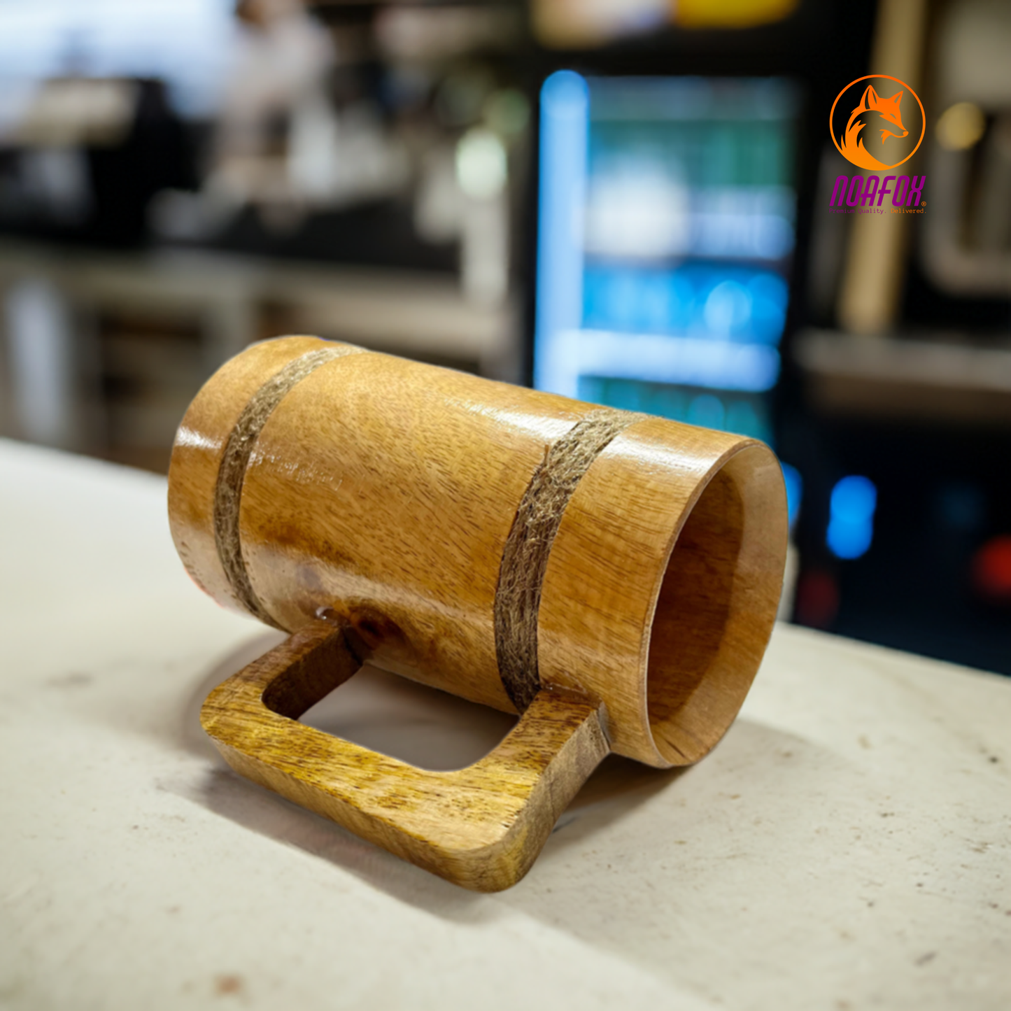Handmade Eco Friendly Wooden Mug - 500 ML - Perfect for Coffee, Tea, Beer, or Decorative Use - Vikings Mug