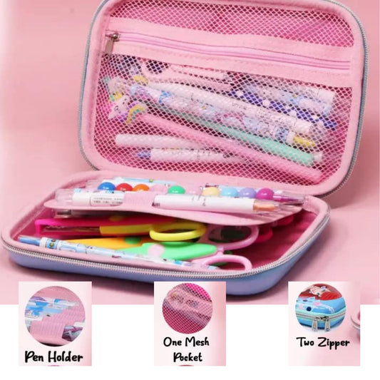 Big Size 3D Pencil Pouch for Kids (Pack of 1), Large Capacity Eva Blackpink Pencil Box Organizer for Girls, Jumbo Stationery Hardtop Storage Case for School Students