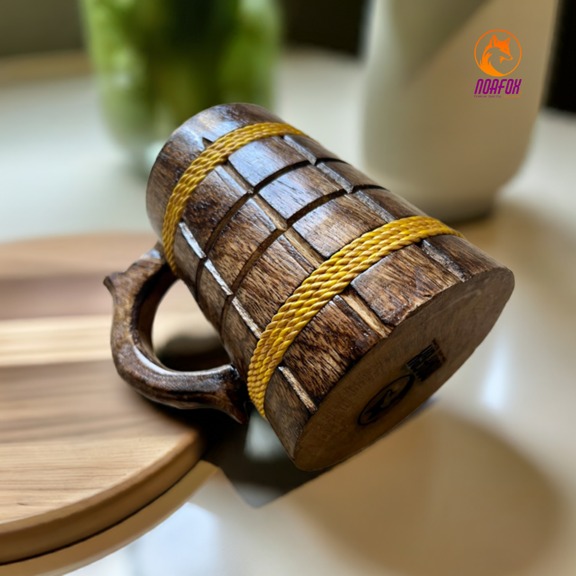 Handmade Wooden Mug - 330 ML - Perfect for Coffee, Tea, Beer, or Handmade Wooden Mug - 330 ML - Perfect for Coffee, Tea, Beer, or