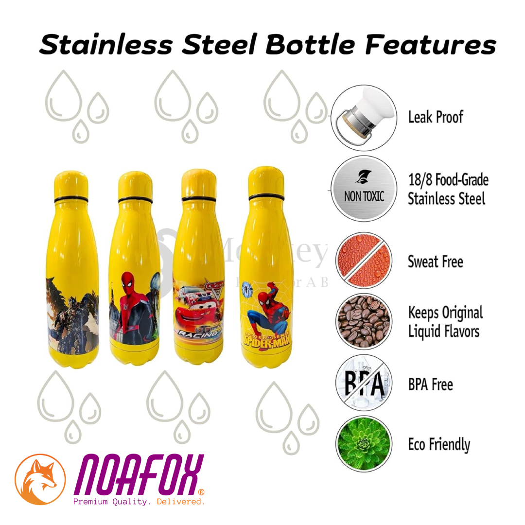 Stainless Steel Water Bottle for Kids (Pack of 1) | Noafox