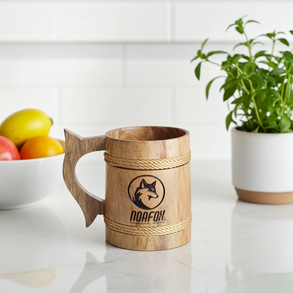 Wooden Coffee Mug - Noafox